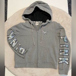 Large Victoria’s Secret PINK bling dog logo hoodie. Excellent used condition.